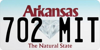 AR license plate 702MIT
