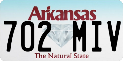 AR license plate 702MIV