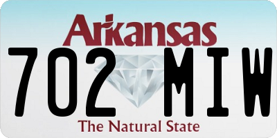 AR license plate 702MIW