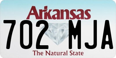 AR license plate 702MJA