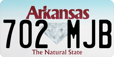 AR license plate 702MJB