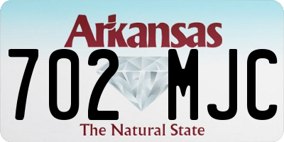 AR license plate 702MJC