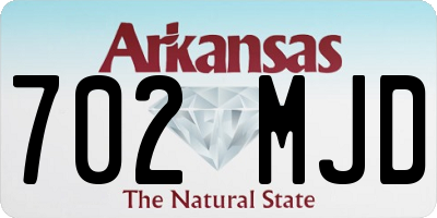 AR license plate 702MJD