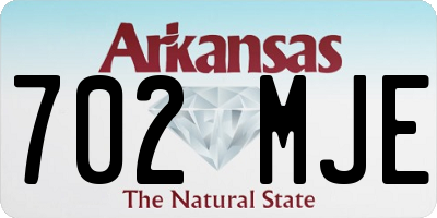 AR license plate 702MJE