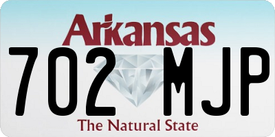 AR license plate 702MJP