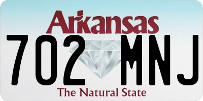 AR license plate 702MNJ