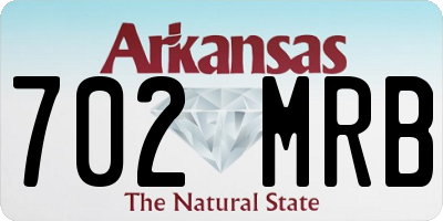 AR license plate 702MRB