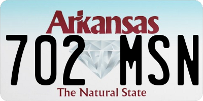 AR license plate 702MSN