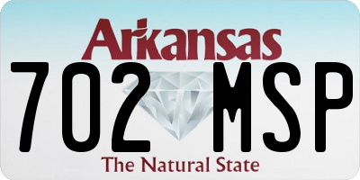 AR license plate 702MSP
