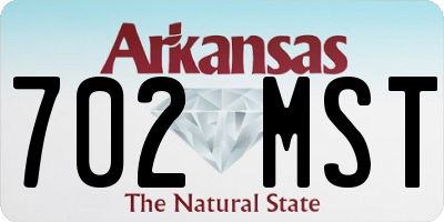 AR license plate 702MST