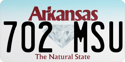 AR license plate 702MSU