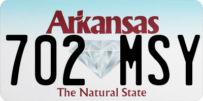 AR license plate 702MSY