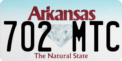 AR license plate 702MTC