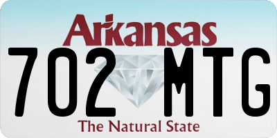 AR license plate 702MTG