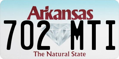 AR license plate 702MTI