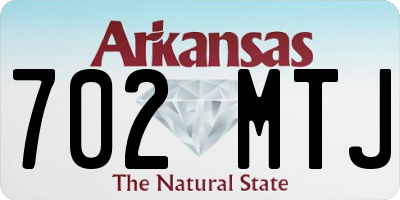 AR license plate 702MTJ