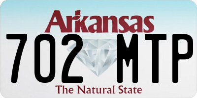AR license plate 702MTP