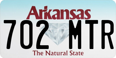 AR license plate 702MTR