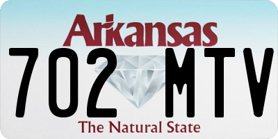 AR license plate 702MTV
