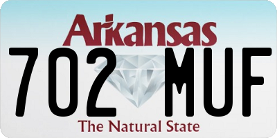 AR license plate 702MUF