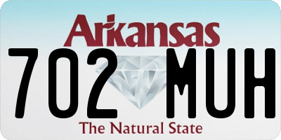 AR license plate 702MUH