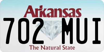 AR license plate 702MUI