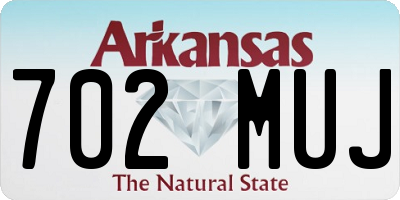 AR license plate 702MUJ