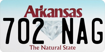 AR license plate 702NAG