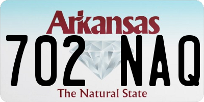 AR license plate 702NAQ