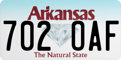 AR license plate 702OAF