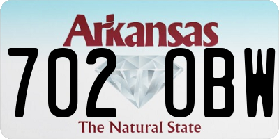 AR license plate 702OBW