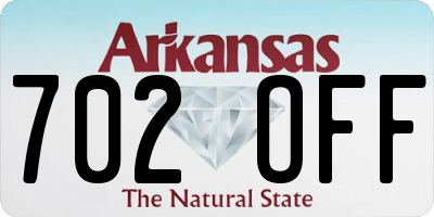 AR license plate 702OFF