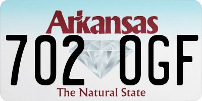 AR license plate 702OGF