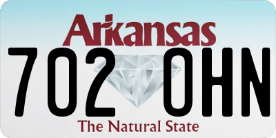 AR license plate 702OHN