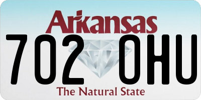 AR license plate 702OHU