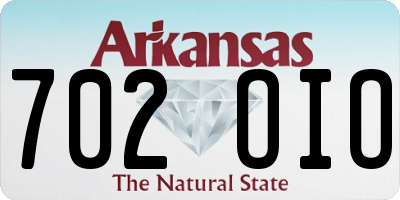 AR license plate 702OIO