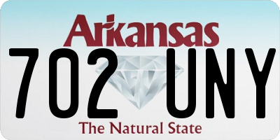 AR license plate 702UNY