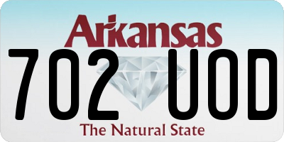 AR license plate 702UOD