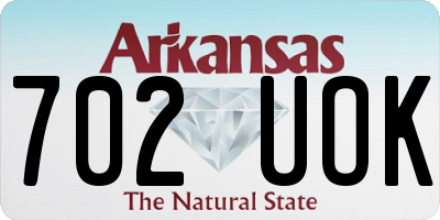 AR license plate 702UOK