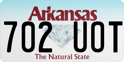 AR license plate 702UOT