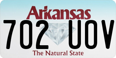 AR license plate 702UOV