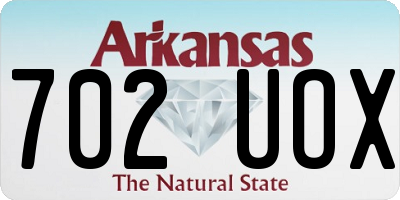AR license plate 702UOX