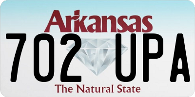 AR license plate 702UPA