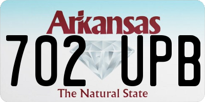 AR license plate 702UPB