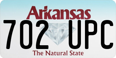 AR license plate 702UPC