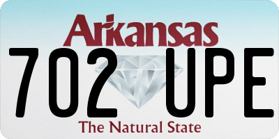 AR license plate 702UPE