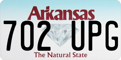 AR license plate 702UPG