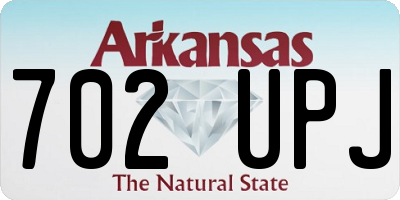 AR license plate 702UPJ