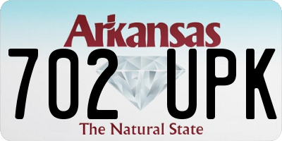 AR license plate 702UPK