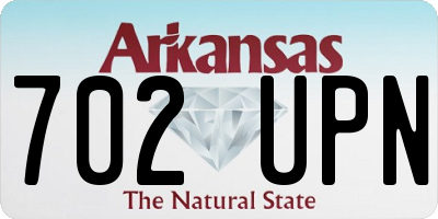 AR license plate 702UPN